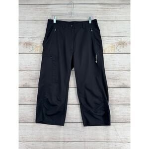 Odlo Cropped Cargo Hiking Pants Womens 38/ US 6 Black Outdoor Swiss